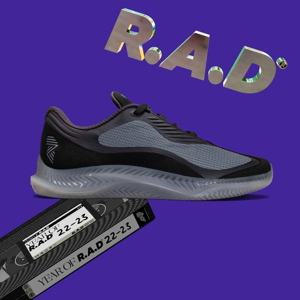 R.A.D Global One Trainer Black Suede Grey Mesh Shoe CrossFit Sneaker M8.5/W10